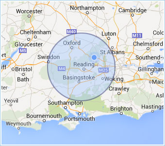 Berkshire, Buckinghamshire, Surrey Map